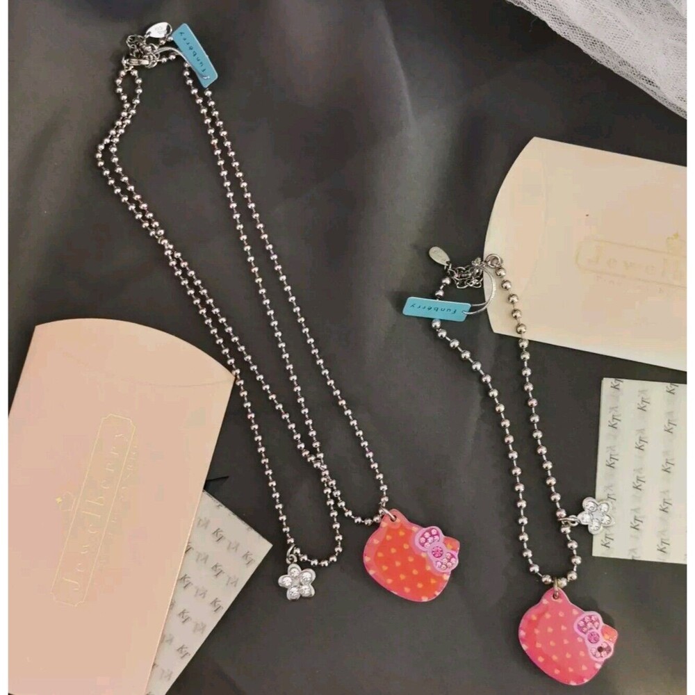 Hello Kitty Necklace Lot Jewelberry Japan Rare Sanrio Pendant Bracelet Jewelry